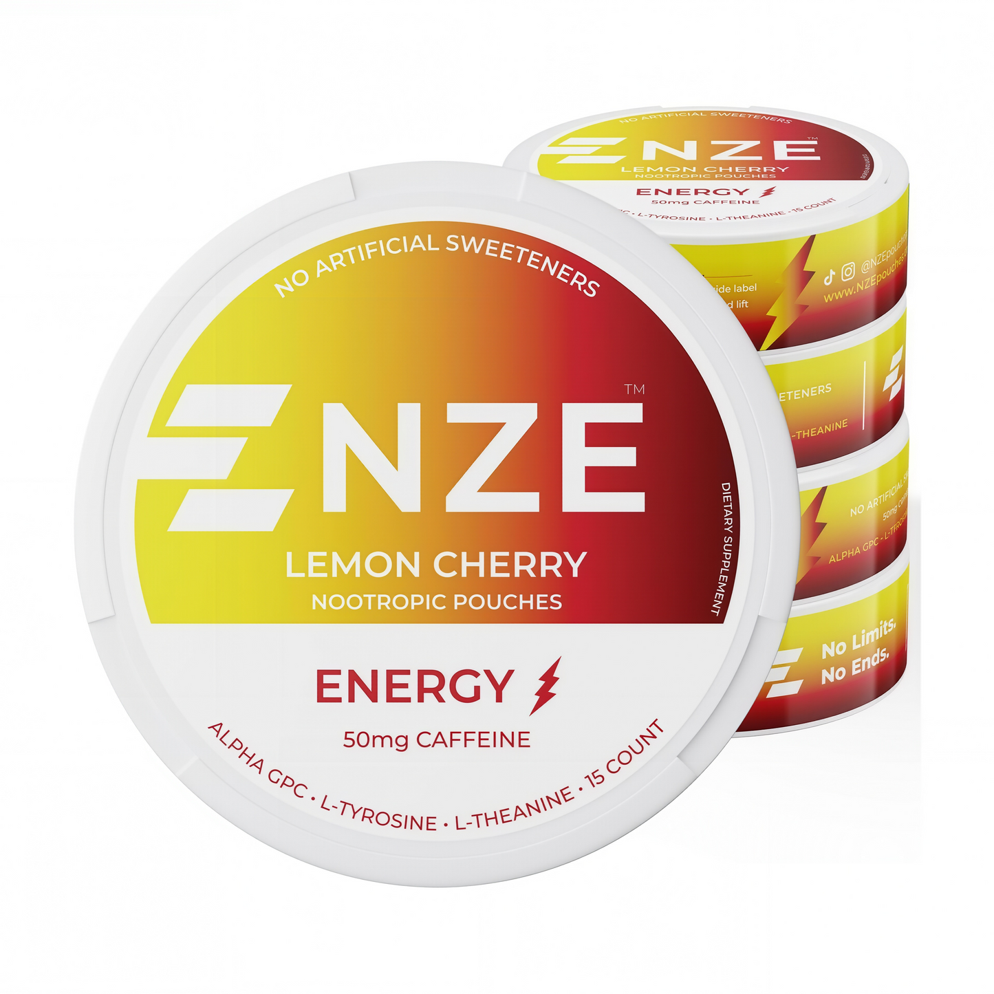 NZE Caffeine Nootropic Pouches 5 Pack