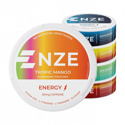NZE Caffeine Nootropic Pouches 5 Pack