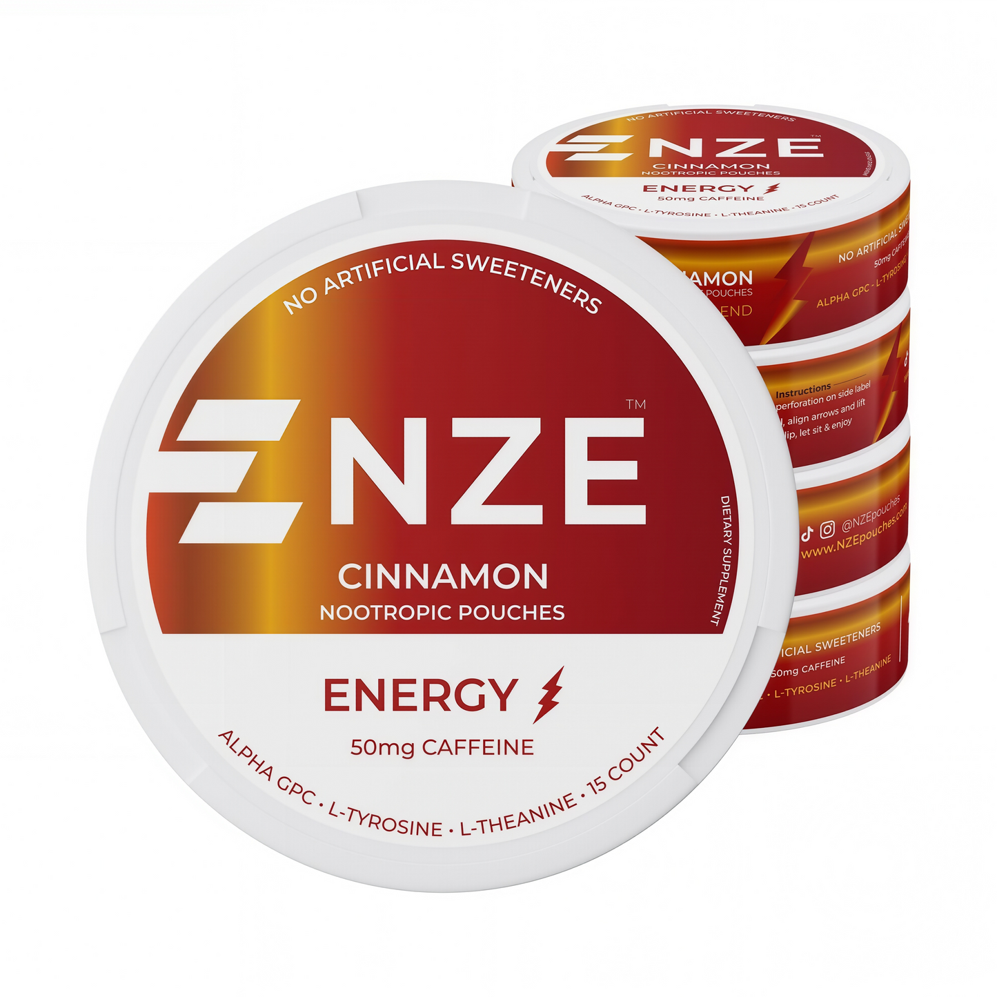 NZE Caffeine Nootropic Pouches 5 Pack
