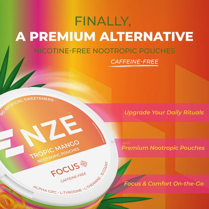 NZE Caffeine Nootropic Pouches 5 Pack