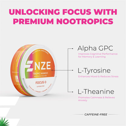 NZE Caffeine Nootropic Pouches 5 Pack