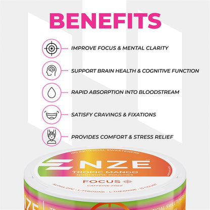 NZE Caffeine Nootropic Pouches 5 Pack