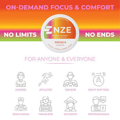 NZE Caffeine Nootropic Pouches 5 Pack